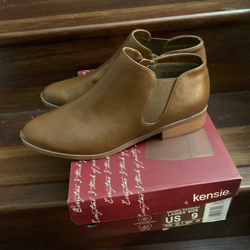 New Kensie Women's Sammy Brown Ankle Boots Bootie Size 9, 10, 7.5, 7, 6.5 - Picture 9 of 15